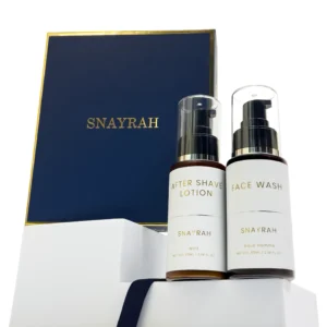 SNAYRAH Premium Gift Set for Him - After Shave Lotion with mint fragrance and Face Wash with aqua homme fragrance, featuring vegan actives, paraben and sulphate-free.