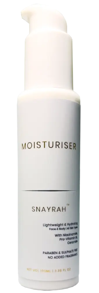 SNAYRAH Face & Body Moisturiser pump bottle